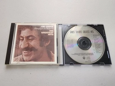 JIM CROCE & JAMES TAYLOR GREATEST HITS SET CDs - PHOTOGRAPHS & MEMORIES - Image 1 of 2