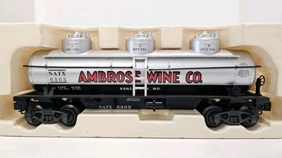 K Line K636-8012 O  3-Dome Tank car Ambrose Wine NATX 6303  - New - Image 1 of 4