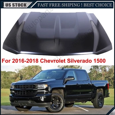 New Hood Panel Aluminum For 2016 2017 2018 Chevrolet Silverado 1500 23392664 - Image 1 of 4