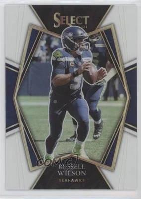 2021 Panini Select Premier Level White Prizm /35 Russell Wilson #130 - Image 1 of 2