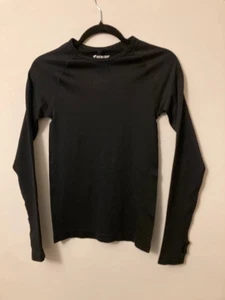 Primark Black Active Wear Sports Top Workout XSmall BNWT Thumb Holes Long Sleeve - Picture 1 of 8