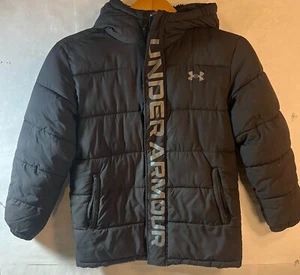 Kids Coat Winter Under Armour Black Sz M - Picture 1 of 7