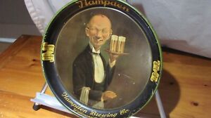1930's Hampden Brewing Co. "Handsome Waiter" Steel Round Tray