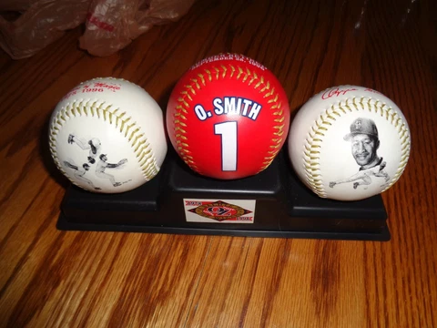Qty 3 1996 Ozzie Smith McDonald's Commemorative Baseballs St. Louis Cardinals Cover