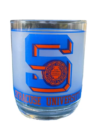 VINTAGE ‘Syracuse University’ Carrier Dome MOBIL Frosted 4" Tall Glass Cover