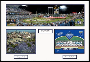 Foto enmarcada de la Serie Mundial 2015 de los Kansas City Royals Kauffman Stadium #2504 - Imagen 1 de 4