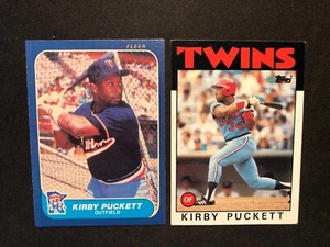 Kirby Puckett 1986 Topps & Fleer MINNESOTA TWINS HOF - Picture 1 of 1