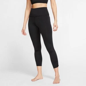 NWT Nike Women's 7/8 Ruched Yoga Gym Training Tights Black Size XS $65 L233 - Picture 1 of 1