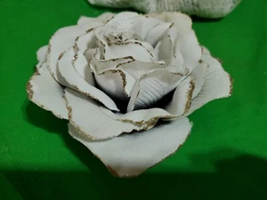 Vintage Corsage Wedding Prom White and  Gold Rose Corsage  - Picture 1 of 5