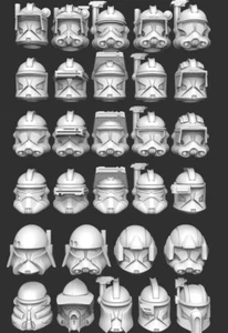 Star Wars Legion Miniatures - Clone Helmets Phase 1 Phase 2 ARF Bacara Rex P1 P2 - Bild 1 von 4