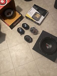 Four Door Speakers 6x8 Two Subwoofers 12 And 8 Also Two Sub Box’s