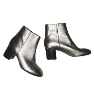 NUEVAS Botas Rag & Bone Para Mujer Tacón de Bloque Talla 37 Plata $525.00 Sexy Moderno - Imagen 1 de 8