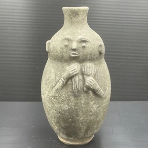 Very Rare Ancient Greek Ceramic Glazed Moulded Vessel In The Form If Human - Picture 1 of 9