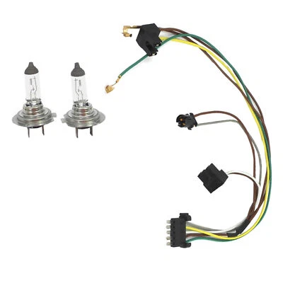 Arnés de cableado de faros y bombilla de faros H7 70W para Benz C230 2.3L 1.8L L/R Foto 1 de 2