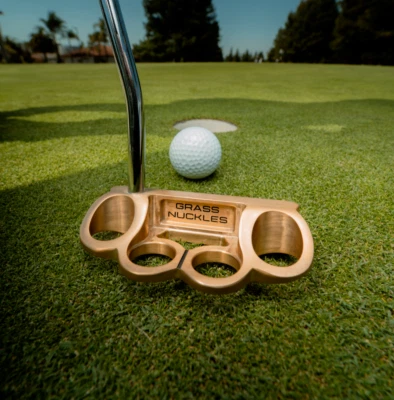 NEW Right Handed Grass Nuckles 35" Forged Putter with FREE Headcover - Image 1 of 4