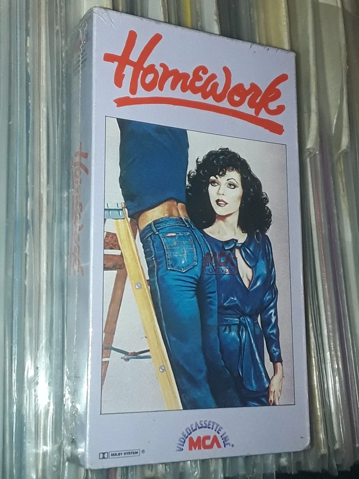 HOMEWORK VHS 1982 MCA WATERMARK JOAN COLLINS BETTY THOMAS TEEN SEX COMEDY SEALED - Image 1 of 4