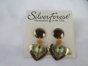 SILVER FOREST EARRINGS HAND CRAFTED IN VERMONT SURGICAL STEEL POST EARWIRE 22