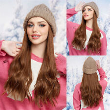 All-in-One Hat Wig Fashion Knitted Long Curly Hair Hat Women's Hat Gradient