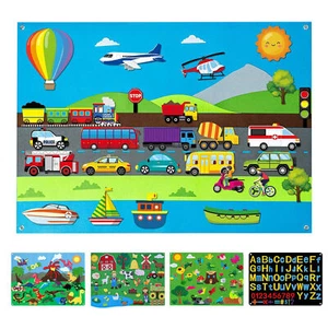 Felt Story Board Storytelling Flannel Board, Interactive Montessori Felt Busy - Picture 1 of 17