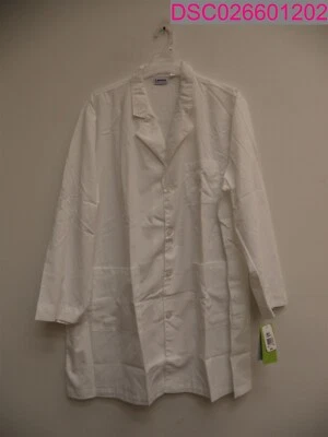 Landau 3187 Long Sleeve White Lab Coat Size XXL M108670 Polyester/Cotton - Image 1 of 4