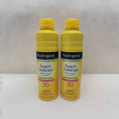 2 Pack Neutrogena Sunscreen Spray, Water+Sun Protection, SPF 30, 6.5 oz - Image 1 of 2
