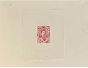 J) 1880 ARGENTINA, DIE SUNKEN CARDBOARD, AMERICAN BANK NOTE, 25 CENTS RED, GENER - Picture 1 of 1