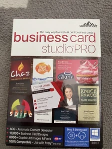 Summitsoft Business Card Studio Pro Disc & Download - Picture 1 of 5