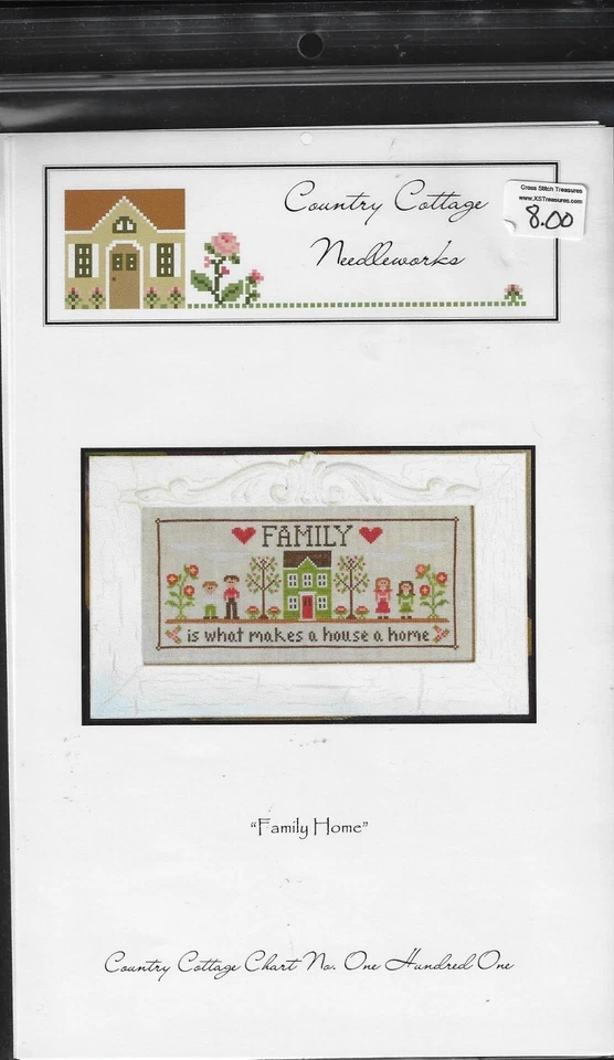 Country Cottage Needleworks- Family Home -cross stitch design-New - Image 1 of 1