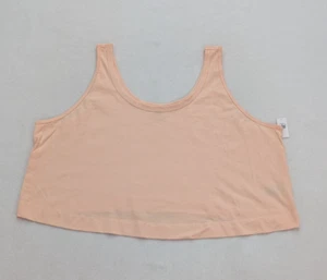Old Navy Women's Top Crop Tank Size 3X Peach Orange Round Neck Sleeveless NEW - Picture 1 of 18