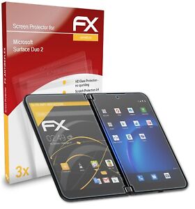 atFoliX 3x Screen Protection Film for Microsoft Surface Duo 2 matt&shockproof