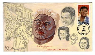 #3996 Hattie McDaniel 2006 FDC Art Kober Hand-painted #11/22 Black Heritage - Image 1 of 2