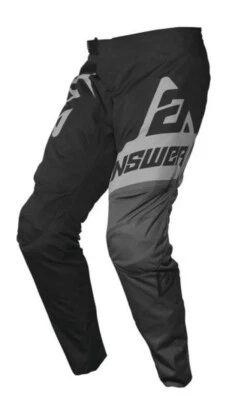 Answer Racing A20 Sycron Pants Sz Y26 Black Gray Youth Boy New - Image 1 of 4