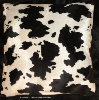 Cow Western Pillow Cover Set of (2) Faux Fur Pillow 20x20 - Image 1 of 2