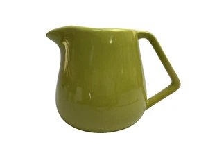 VINTAGE BAUER PITCHER US POTTERY MCM Chartreuse SPRING GREEN YELLOW - Picture 1 of 13