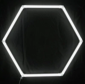 Hexagon Light Kit White Barber gaming room garage studios workshop luces led  - Picture 1 of 3