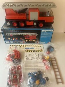 Vintage Playmobile Fire Truck Rescue Series 9752 Vtg Mattel 1984 New open Box