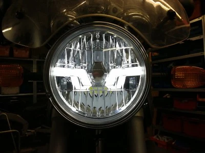 Chrom LED Scheinwerfer BMW R 850 R R 1150 R R1150R R850R clear LED headlight - Bild 1 von 4