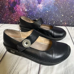 Zuecos para mujer Alegria Palm de cuero negro Mary Jane Pal-601 talla 40 (9,5/10) - Imagen 1 de 12