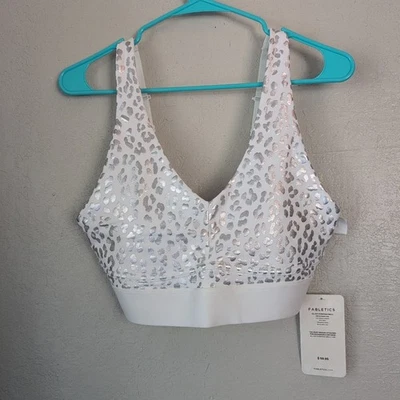 Sujetador Fabletics Mediano Todo el Día Todos los Días Il Plateado Estampado Animal Blanco Talla Mediana Foto 1 de 4