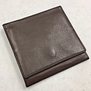 Hägeli Lederwaren Leather Goods Coin Purse Men's Wallet Vintage Brown Swiss Made - Picture 1 of 5