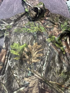 Mossy Oak Obsession Camo Hoodie Hunting Mens Pullover Large Face Cover - Picture 1 of 10