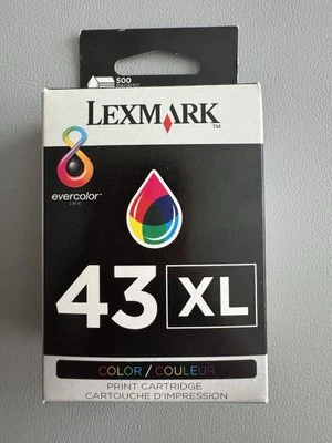 New Genuine Lexmark 43XL Ink Cartridge X Series X4975 X6570 X6575 Z Series Z1520 - Image 1 of 4