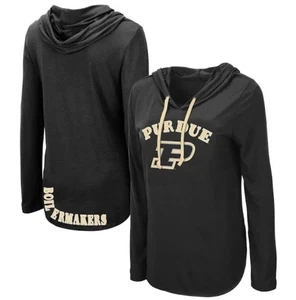 Colosseum Women's Purdue Boilermakers Shirt Hoodie Size S Black NEW WITH TAGS - Picture 1 of 5