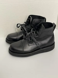 Broken Homme Boots Aaron BLACK Men’s 8.5 Vibram Soles Goodyear Welt Made In USA - Picture 1 of 12