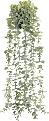1 pieza de plantas falsas colgantes artificiales en maceta imitación plantas de eucalipto para Boh moderno Foto 1 de 4
