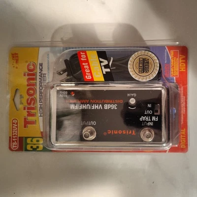 Trisonic TS-1132UV High Performance Distribution Amplifier 25db, UHF/VHF/FM - Image 1 of 2