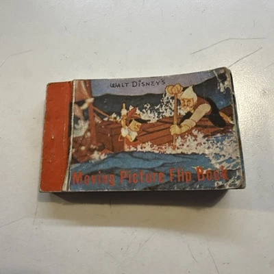 Libro abatible doble película vintage de Pinocho de Walt Disney Foto 1 de 3