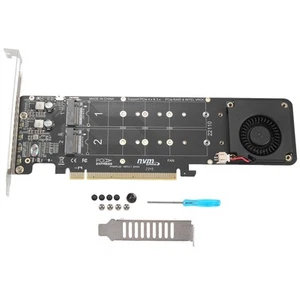 Carte adaptateur PCIeX16 vers M.2 M-Key NVMEx4SSD adaptateur d'extension de baie Spli8367 - Photo 1/10