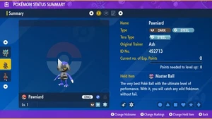 Pokemon Scarlet and Violet PSV - Shiny 6IV Pawniard - Picture 1 of 3