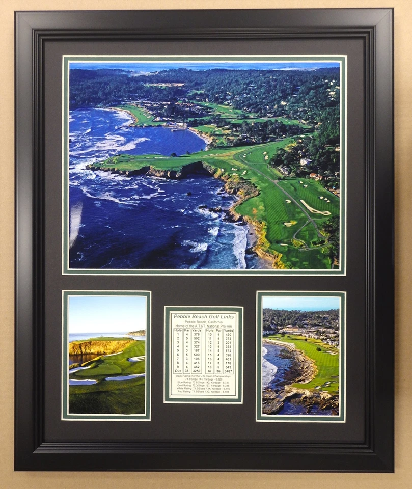 Pebble Beach Golf Course- The U.S. Open Collectible | Framed Photo Collage Wa... - Image 1 of 1